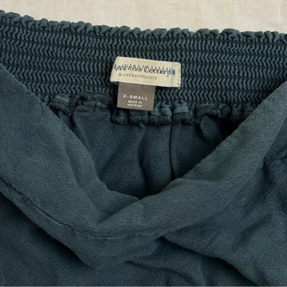 ANTHROPOLOGIE Pilcro Amora Ruffled Mini Skirt In Teal Blue Size XS Beach Coast - Picture 7 of 16